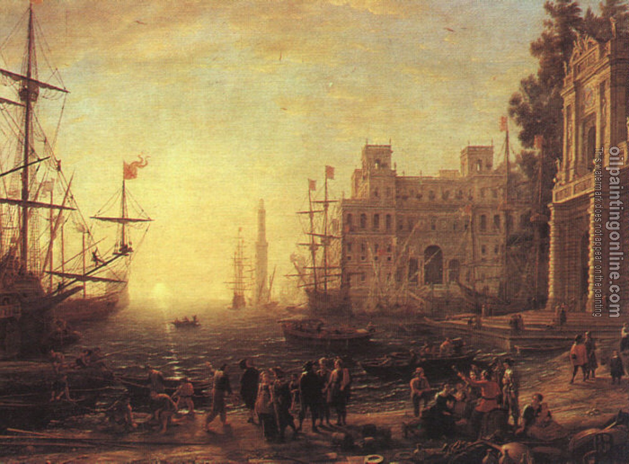 Lorrain, Claude - Port Scene with the Villa Medici